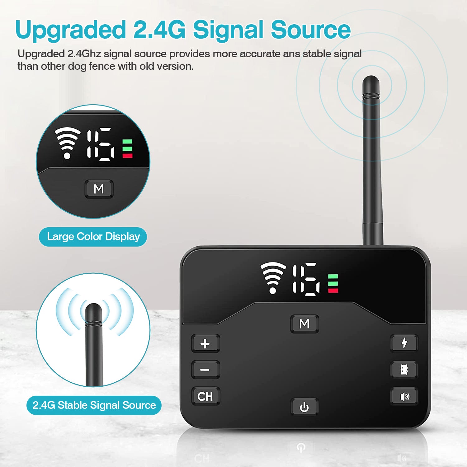 2 In 1 Wireless Electric Dog Fence Waterproof Pet Shock Boundary Containment System Electric Training Collar With 2 Receiver Collars For Small Medium Large Dogs