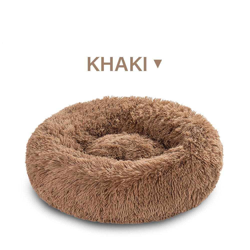 Indoor Cat And Dog Bed, A Quiet Doughnut-Shaped Bed, A Washable Round Soft Pet Bed, Suitable For Medium-Sized And Large Cats And Dogs