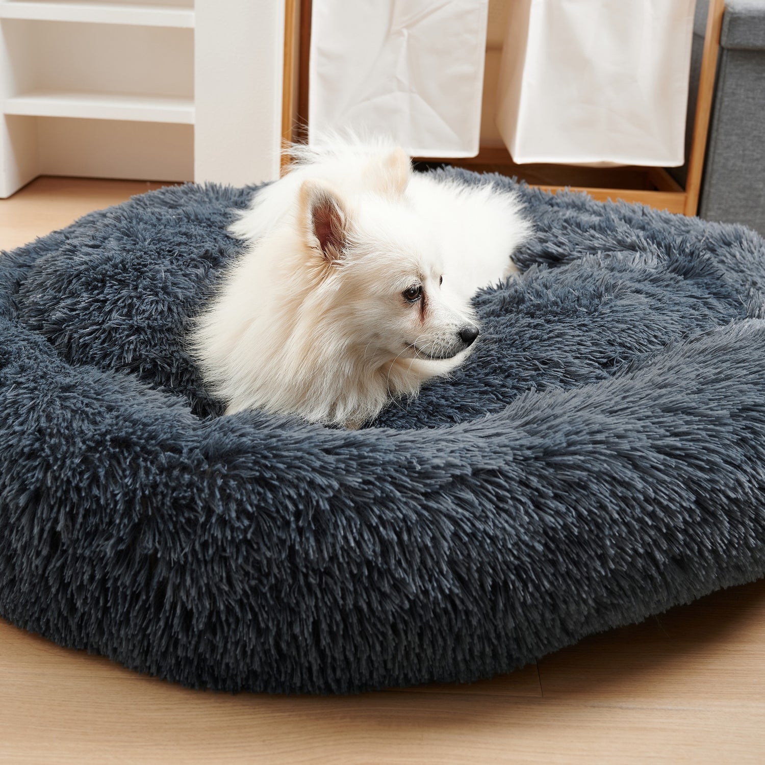 Indoor Cat And Dog Bed, A Quiet Doughnut-Shaped Bed, A Washable Round Soft Pet Bed, Suitable For Medium-Sized And Large Cats And Dogs