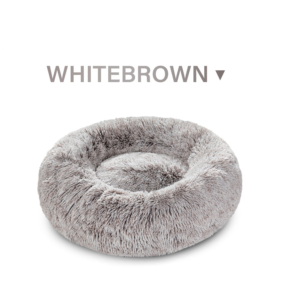 Indoor Cat And Dog Bed, A Quiet Doughnut-Shaped Bed, A Washable Round Soft Pet Bed, Suitable For Medium-Sized And Large Cats And Dogs