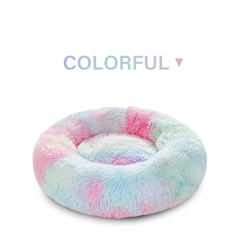 Indoor Cat And Dog Bed, A Quiet Doughnut-Shaped Bed, A Washable Round Soft Pet Bed, Suitable For Medium-Sized And Large Cats And Dogs